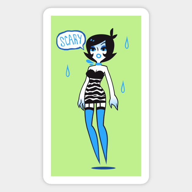 Scary Girl Magnet by ZoeStanleyArts